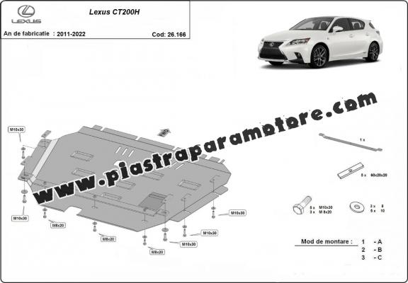 Piastra paramotore di acciaio Lexus CT200H