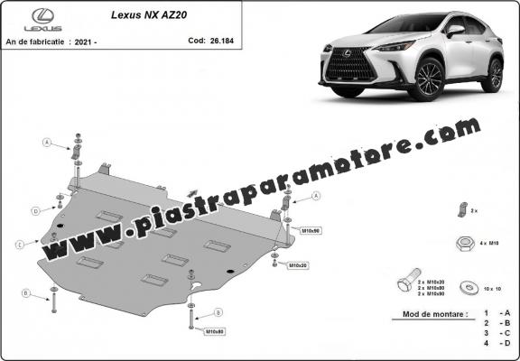 Piastra paramotore di acciaio Lexus NX AZ20