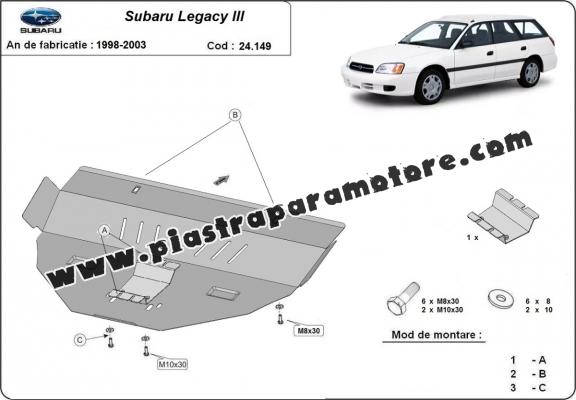 Piastra paramotore di acciaio Subaru Legacy III