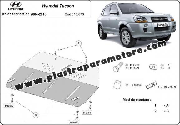 Piastra paramotore di acciaio Hyundai Tucson