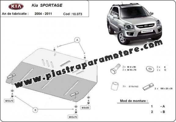 Piastra paramotore di acciaio Kia Sportage