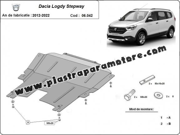 Piastra paramotore di acciaio Dacia Lodgy Stepway