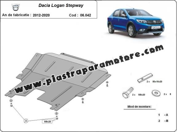 Piastra paramotore di acciaio Dacia Logan 2 Stepway