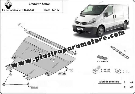 Piastra paramotore di acciaio Renault Trafic