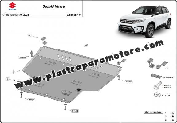 Piastra paramotore di acciaio Suzuki Vitara