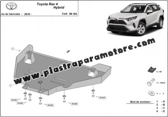 Protezione di acciaio per il differenziale Toyota RAV 4 Hybrid