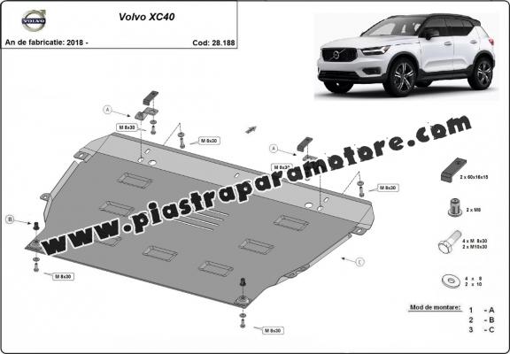 Piastra paramotore di acciaio Volvo XC40