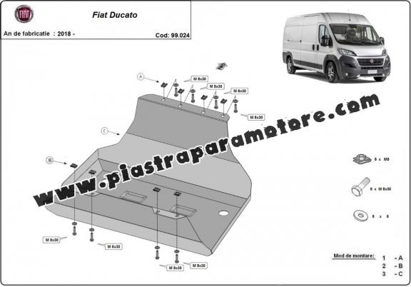 Protezione di acciaio per il serbatoio Fiat Ducato