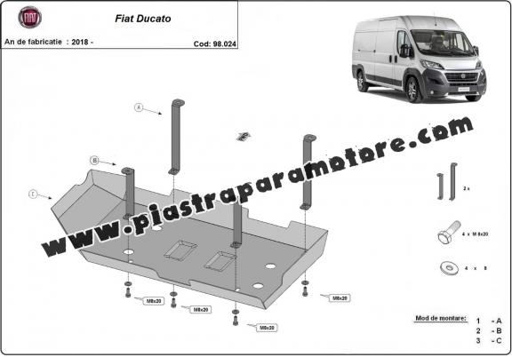 Protezione di acciaio per il AdBlue Fiat Ducato