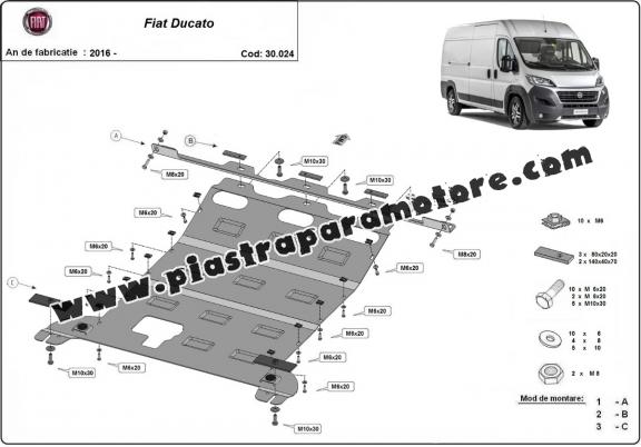 Piastra paramotore di acciaio Fiat Ducato