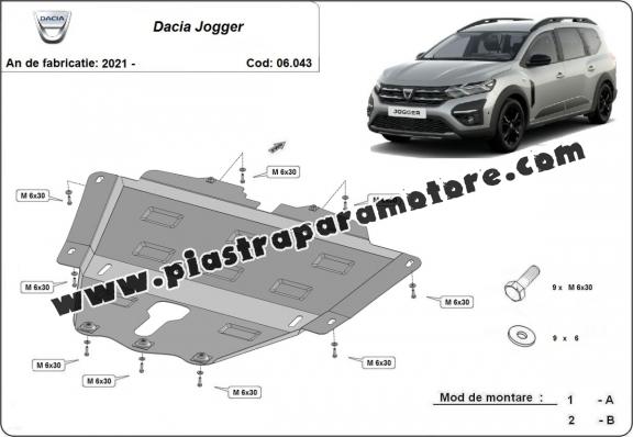 Piastra paramotore di acciaio Dacia Jogger