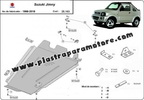 Protezione di acciaio per il  caso di trasferimento Suzuki Jimny