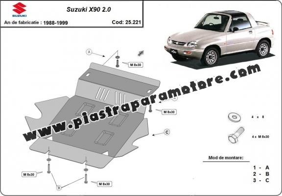 Piastra paramotore di acciaio Suzuki X90 2.0