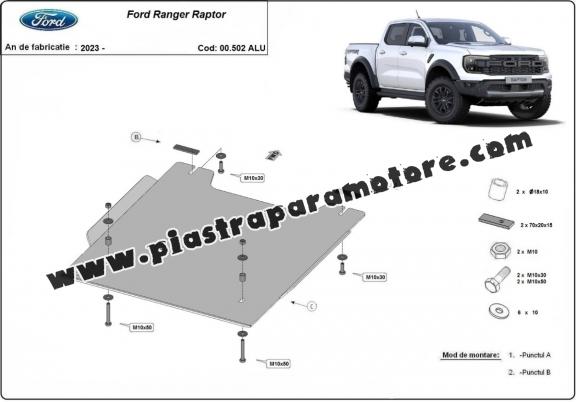 Protezione per la ripartitore Ford Ranger Raptor - Alluminio