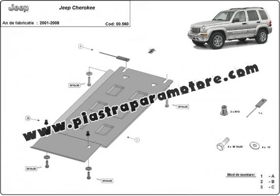 Protezione di acciaio per il cambio Jeep Cherokee - KJ