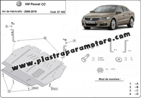 Piastra paramotore di acciaio VW Passat CC