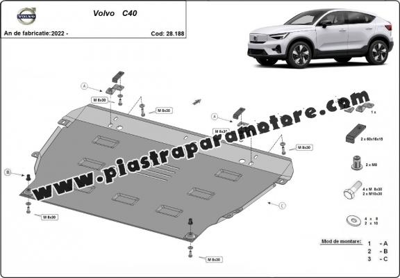 Piastra paramotore di acciaio Volvo C40