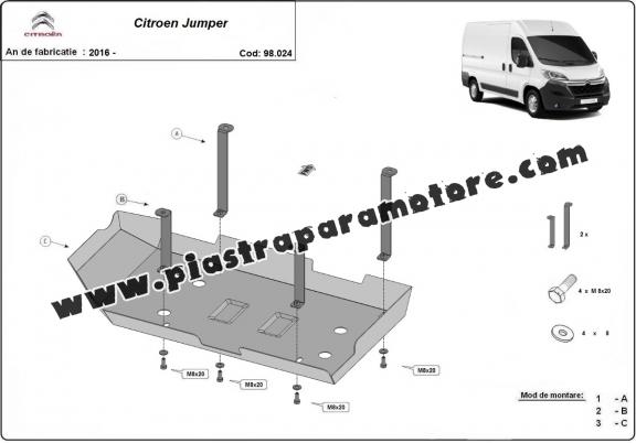 Protezione di acciaio per il AdBlue Citroen Jumper
