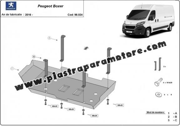 Protezione di acciaio per il AdBlue Peugeot Boxer