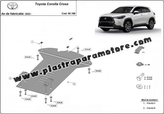 Piastra catalizzatore/cat lock di acciaio Toyota Corolla Cross