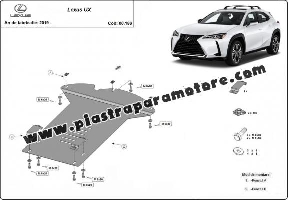 Piastra catalizzatore/cat lock di acciaio Lexus UX