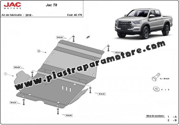 Piastra paramotore di acciaio Jac T8