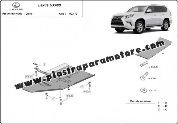 Protezione di alluminio  per il cambio Lexus GX460