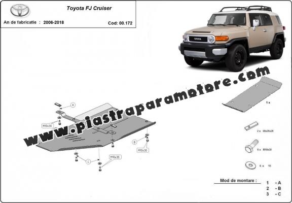 Protezione di alluminio  per il cambio Toyota FJ Cruiser