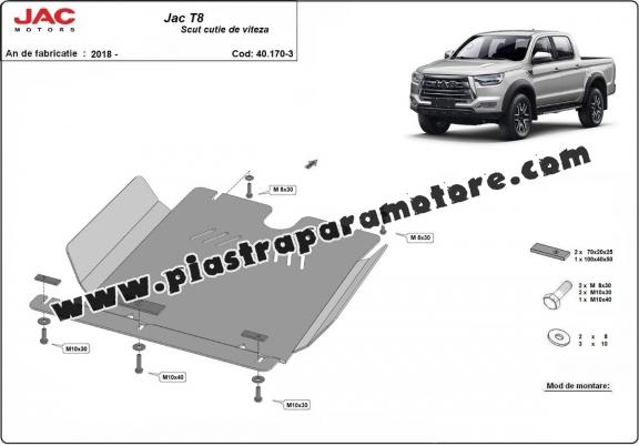 Protezione di alluminio  per il cambio Jac T8