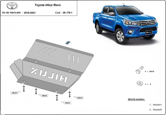 Protezione di acciaio per il radiatore Toyota Hilux Revo
