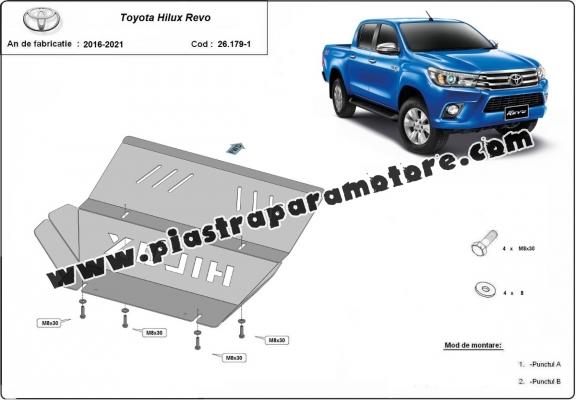 Protezione di alluminio per il radiatore Toyota Hilux Revo