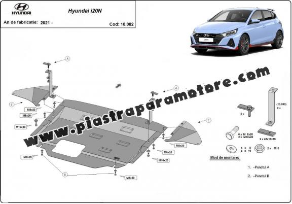 Piastra paramotore di acciaio Hyundai i20