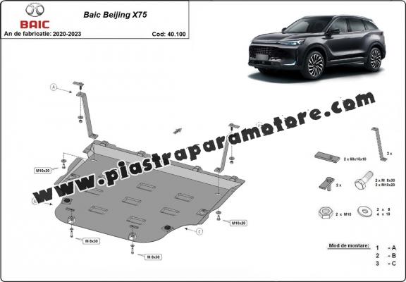 Piastra paramotore di acciaio Baic Beijing X75