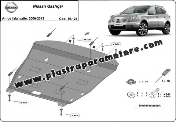 Piastra paramotore di acciaio Nissan Qashqai