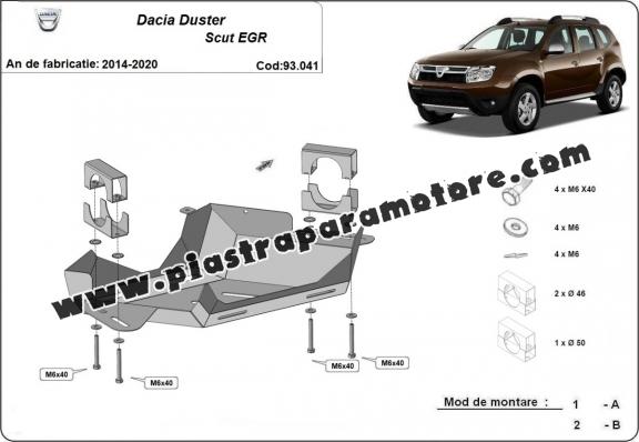 Protezione di acciaio per Valvola EGR Dacia Duster