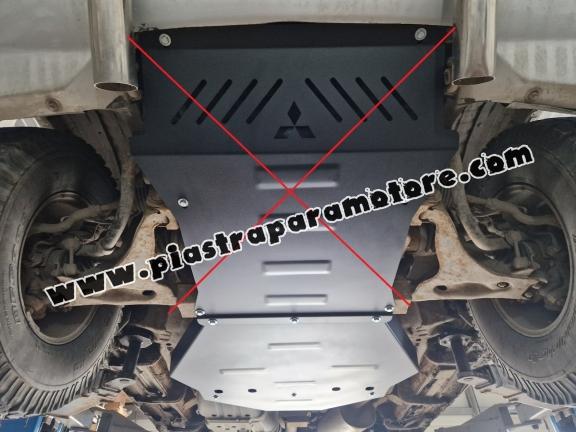 Protezione di acciaio per il cambio Mitsubishi Pajero 3 (V60, V70) Vers. 2.0