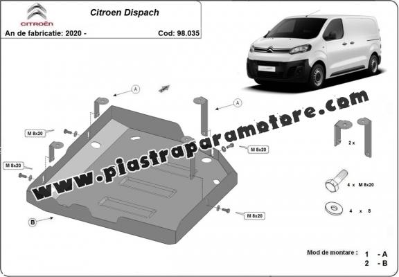 Protezione di acciaio per il AdBlue Citroen Dispatch