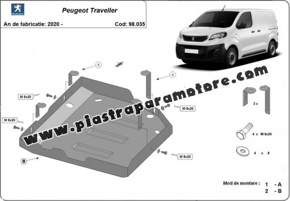 Protezione di acciaio per il AdBlue Peugeot Traveller
