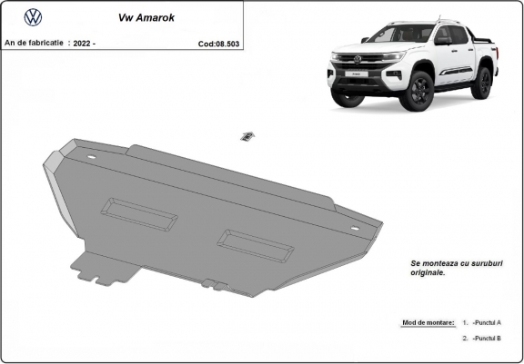 Protezione di acciaio per il radiatore Volkswagen Amarok 2 