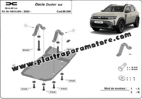 Protezione di acciaio per il differenziale  Dacia Duster 4x4