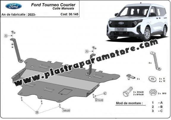 Piastra paramotore di acciaio Ford Tourneo Courier