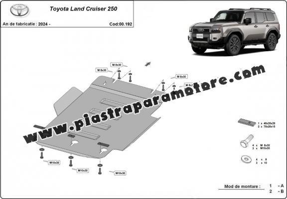 Protezione di acciaio per il cambio Toyota Land Cruiser 250