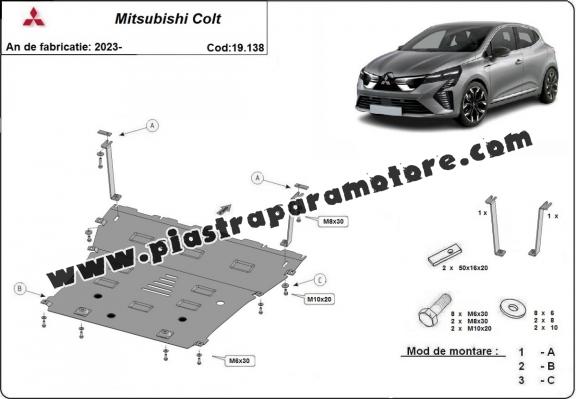 Piastra paramotore di acciaio Mitsubishi Colt