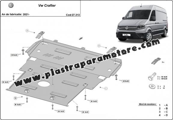 Piastra paramotore di acciaio Vw Crafter