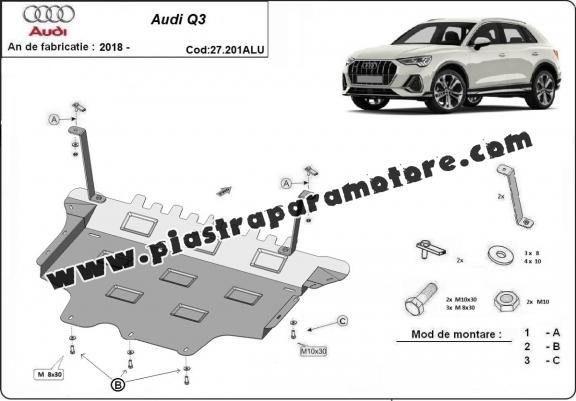 Piastra paramotore di alluminio Audi Q3