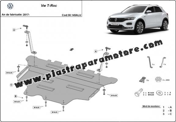 Piastra paramotore di alluminio Volkswagen T-Roc
