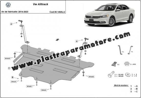 Piastra paramotore di alluminio VW Passat Alltrack