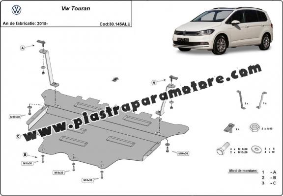 Piastra paramotore di alluminio VW Touran