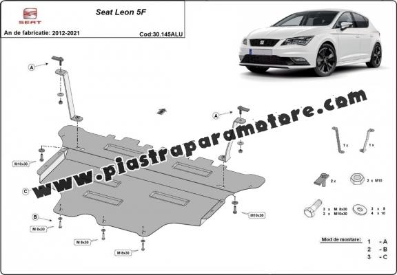 Piastra paramotore di alluminio Seat Leon Mk3 5F