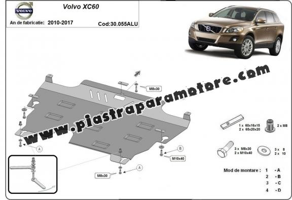 Piastra paramotore di alluminio Volvo XC60